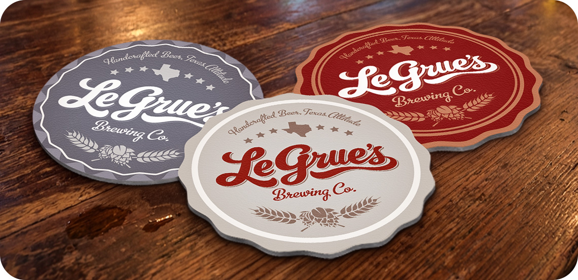 legrues brewing co. coasters