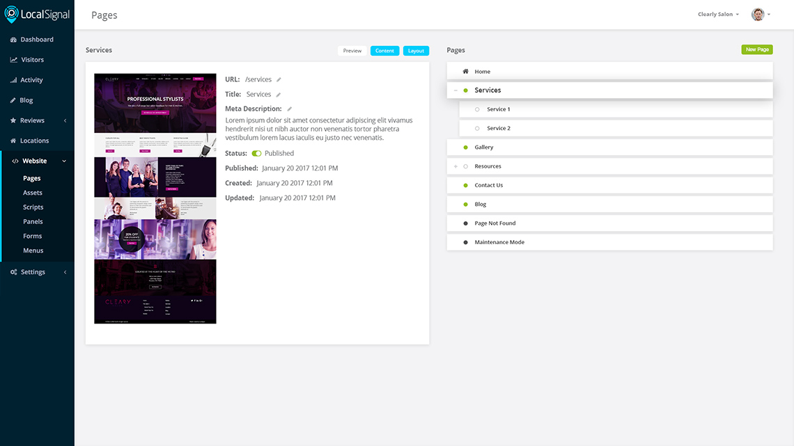 localsignal ui design